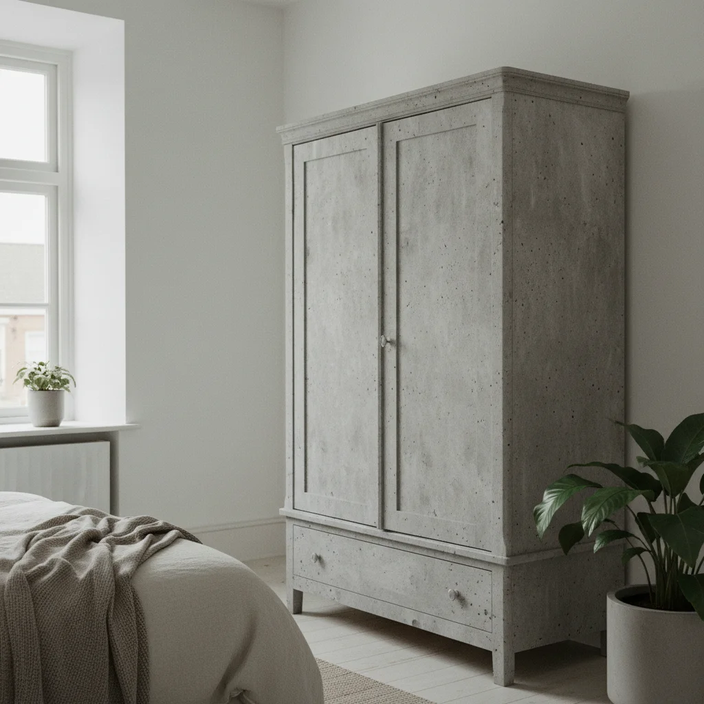 Transformer une armoire ancienne avec un adhésif effet béton