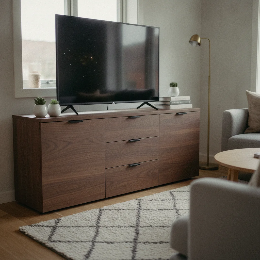 Habiller les façades d'un meuble Besta IKEA avec un adhésif